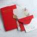 Frosted Acrylic Invitation Card with Vellum Paper Cover Foiling Red Envelope 